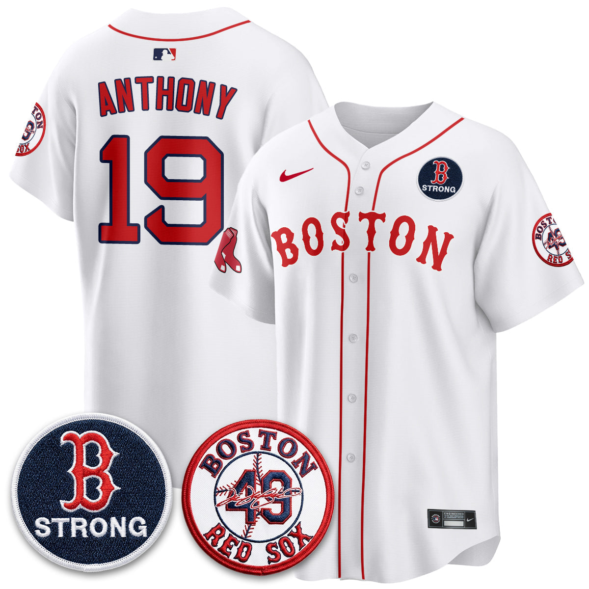 Boston Red Sox Tim Wakefield Memorial Patch Vaper Premier Limited Jersey - All Stitched V2