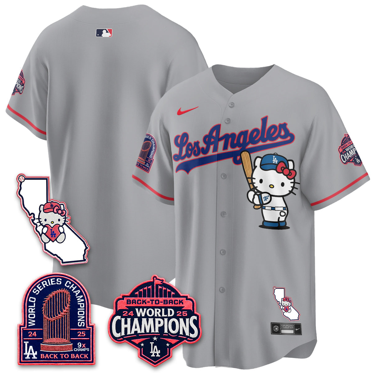 Los Angeles Dodgers x Meow KT 2026 Vapor Jersey - All Stitched - V4