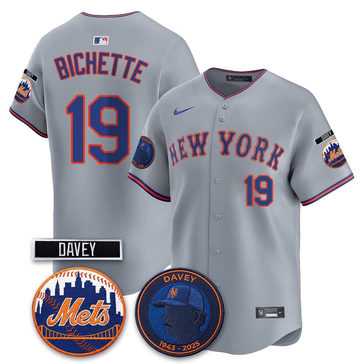New York Mets 2026 Davey Johnson In Memoriam Vapor Limited Jersey - All Stitched