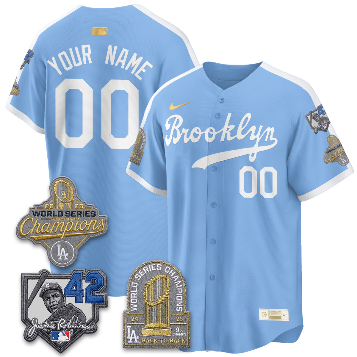 LAD 2026 Brooklyn Jackie Robinson Limited Custom Jersey - All Stitched