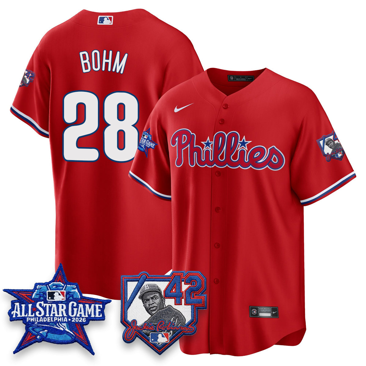 Philadelphia Phillies 2026 Jackie Robinson New Era - All Star Game Vapor Limited Jersey - All Stitched