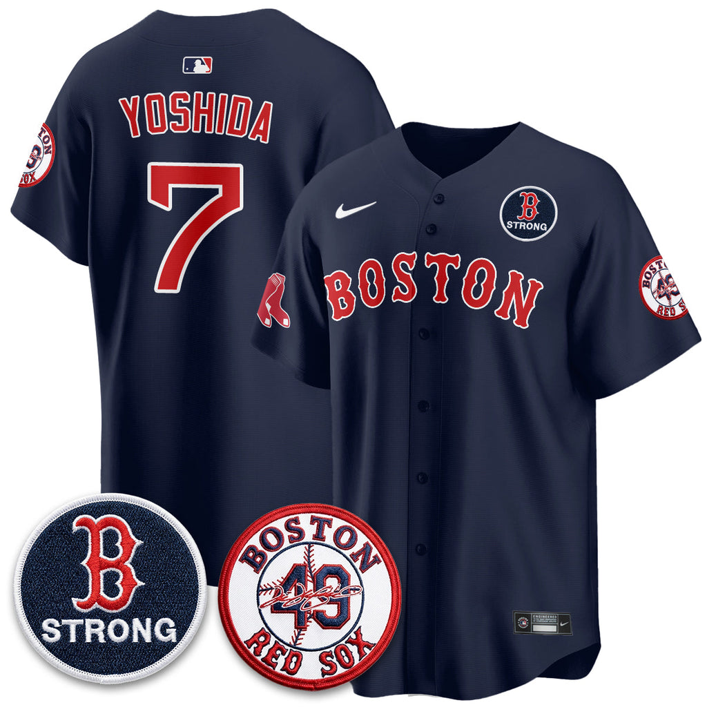 Boston Red Sox Tim Wakefield Memorial Patch Vaper Premier Limited Jersey - All Stitched V2