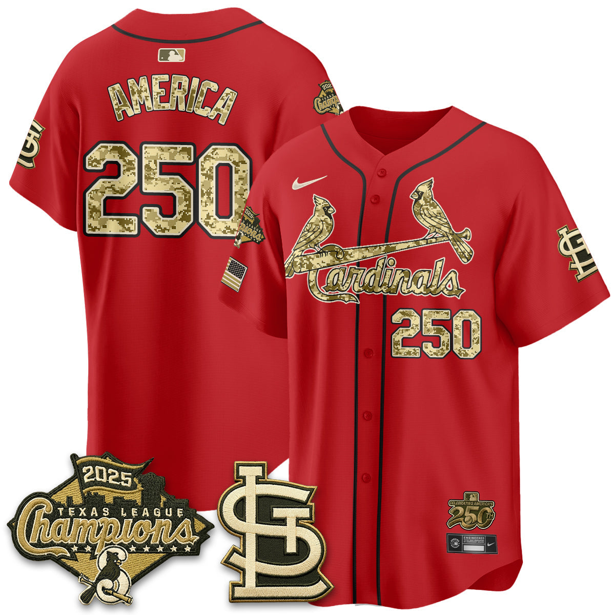 St. Louis Cardinals 2026 Armed Forces Day Jersey - All Stitched