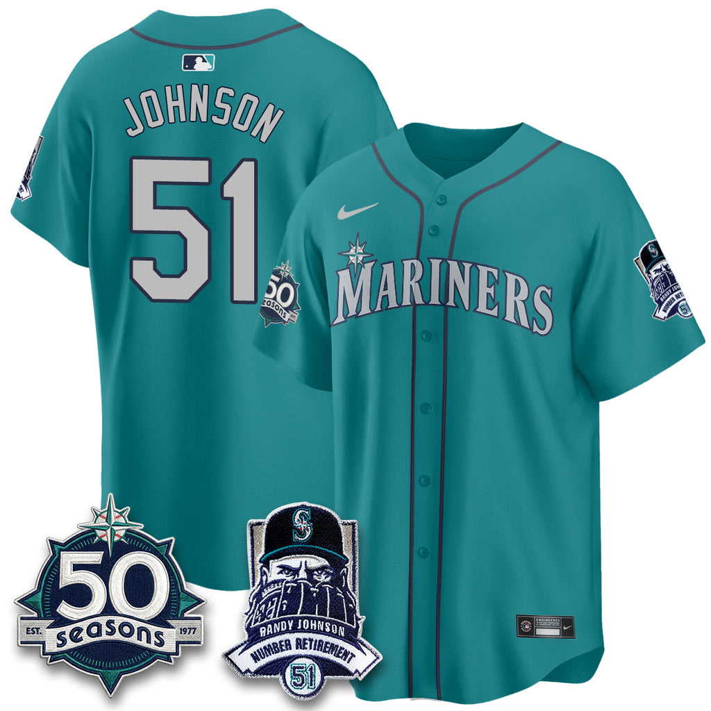Seattle Mariners Randy Johnson Vapor Limited Jersey V2- All Stitched