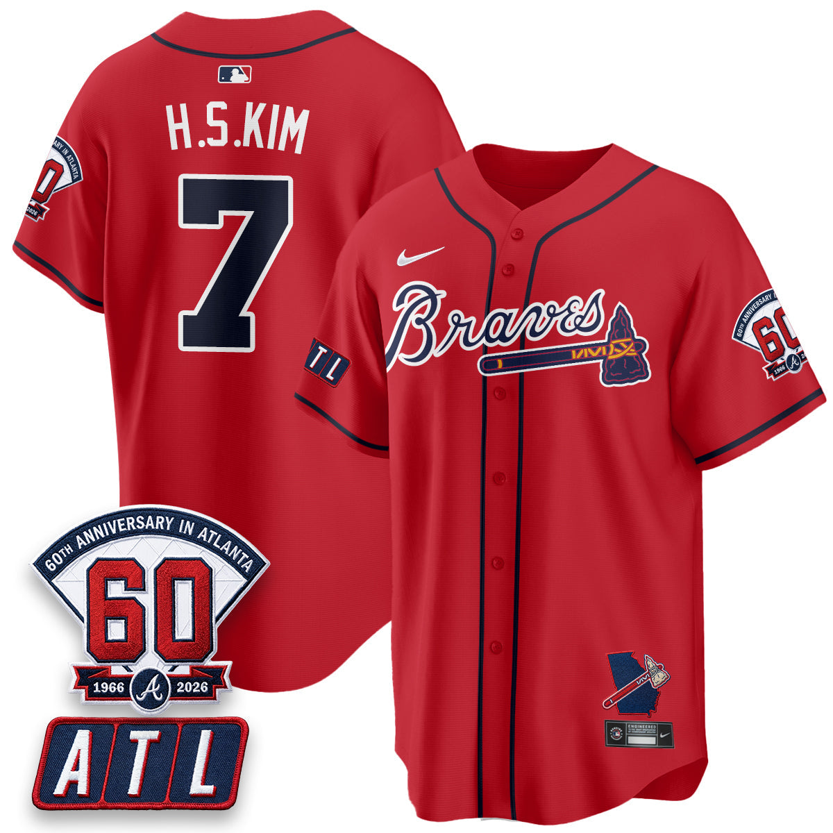 Atlanta Braves 2026 60th Anniversary Vapor Limited Jersey - All Stitched