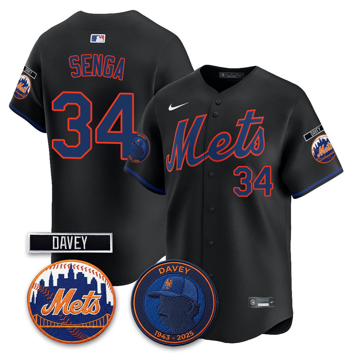 New York Mets 2026 Davey Johnson In Memoriam Vapor Limited Jersey - All Stitched