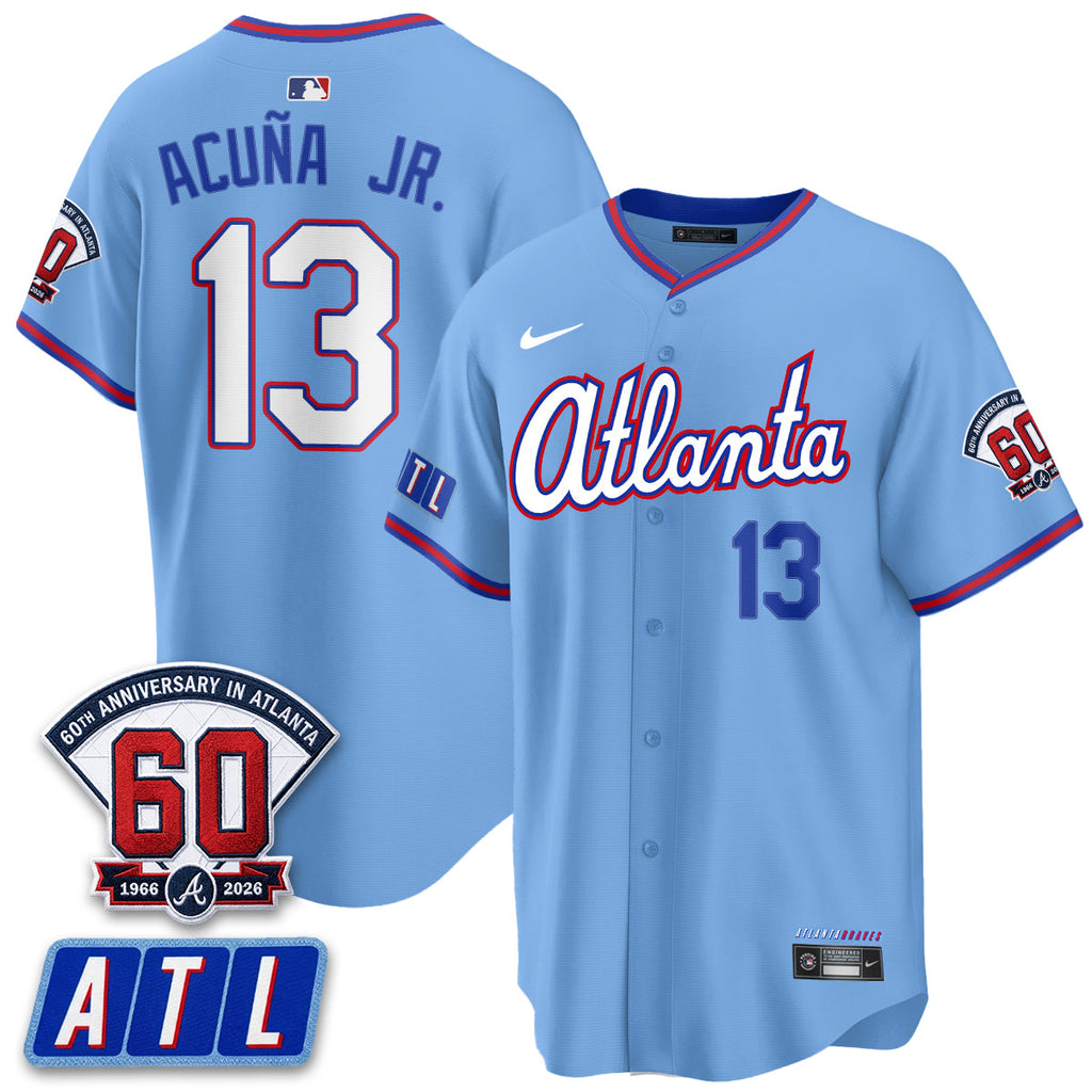 Atlanta Braves 2026 60th Anniversary Vapor Limited Jersey - All Stitched
