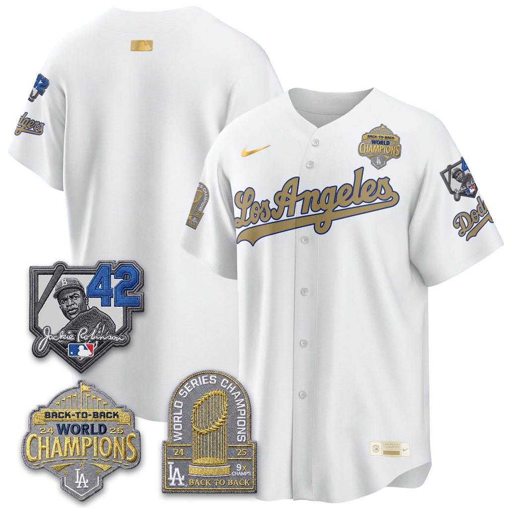 Los Angeles Dodgers 2026 New Era Gold Collection Vapor Limited Jersey - B2B Champs - All Stitched