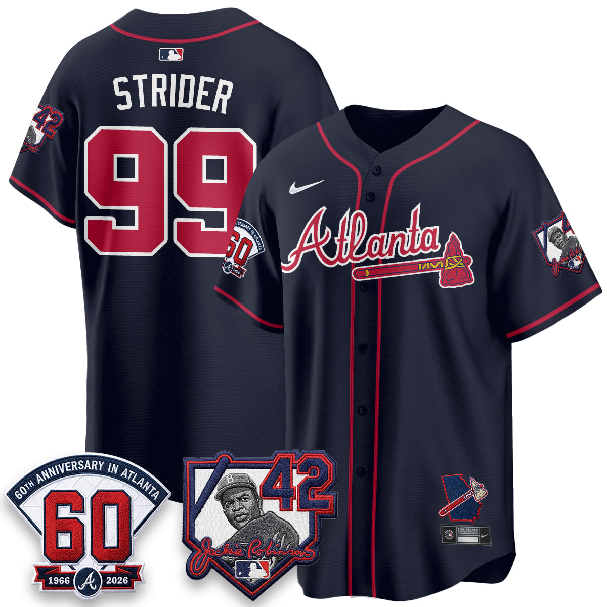 Atlanta Braves 2026 Jackie Robinson Day Vapor Limited Jersey - All Stitched