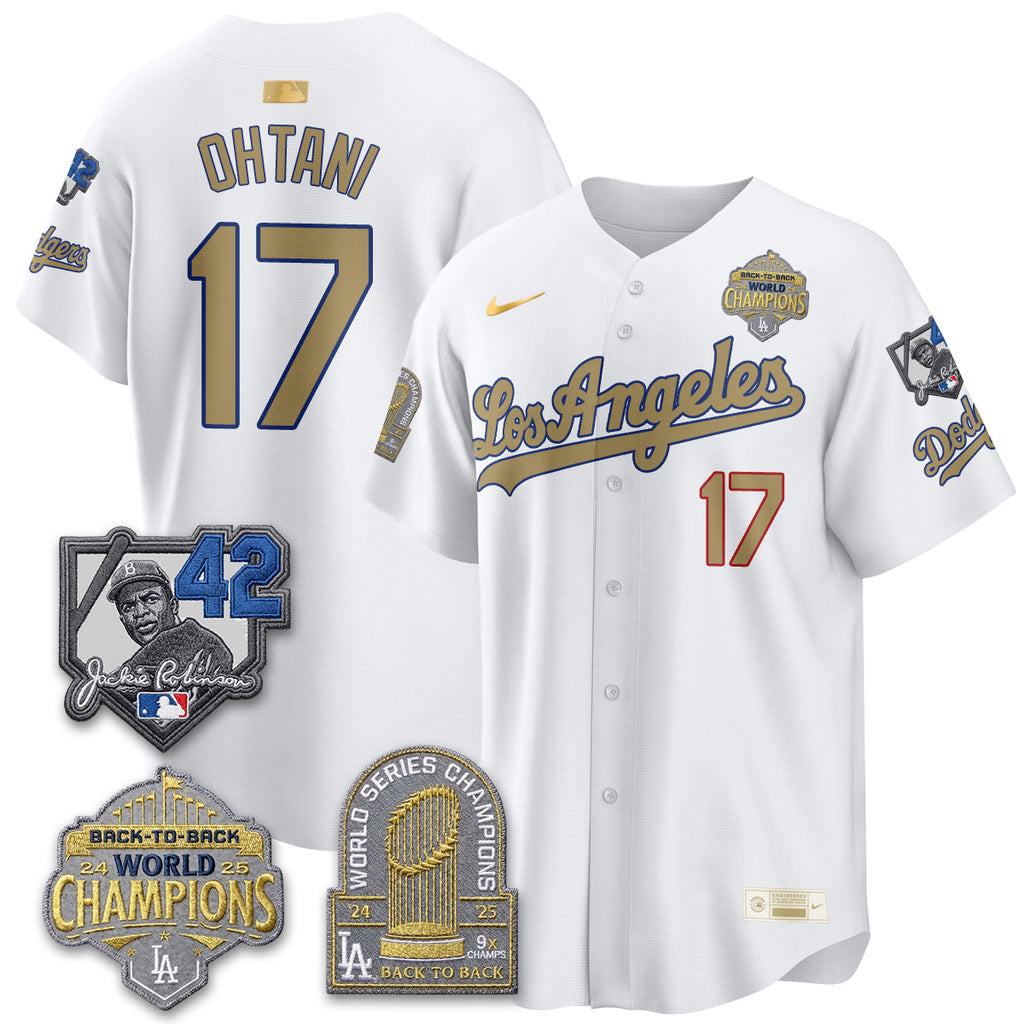 Los Angeles Dodgers 2026 New Era Gold Collection Vapor Limited Jersey - B2B Champs - All Stitched