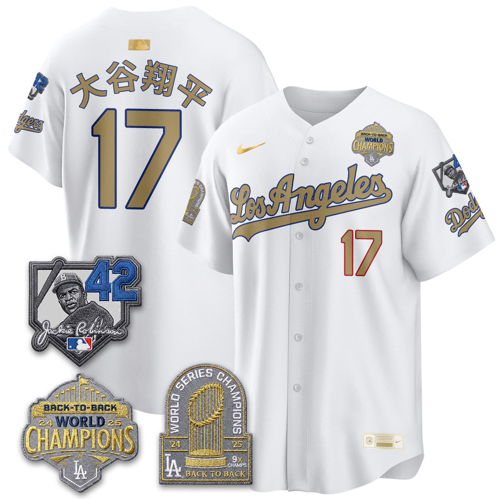 Los Angeles Dodgers 2026 New Era Gold Collection Vapor Limited Jersey - B2B Champs - All Stitched