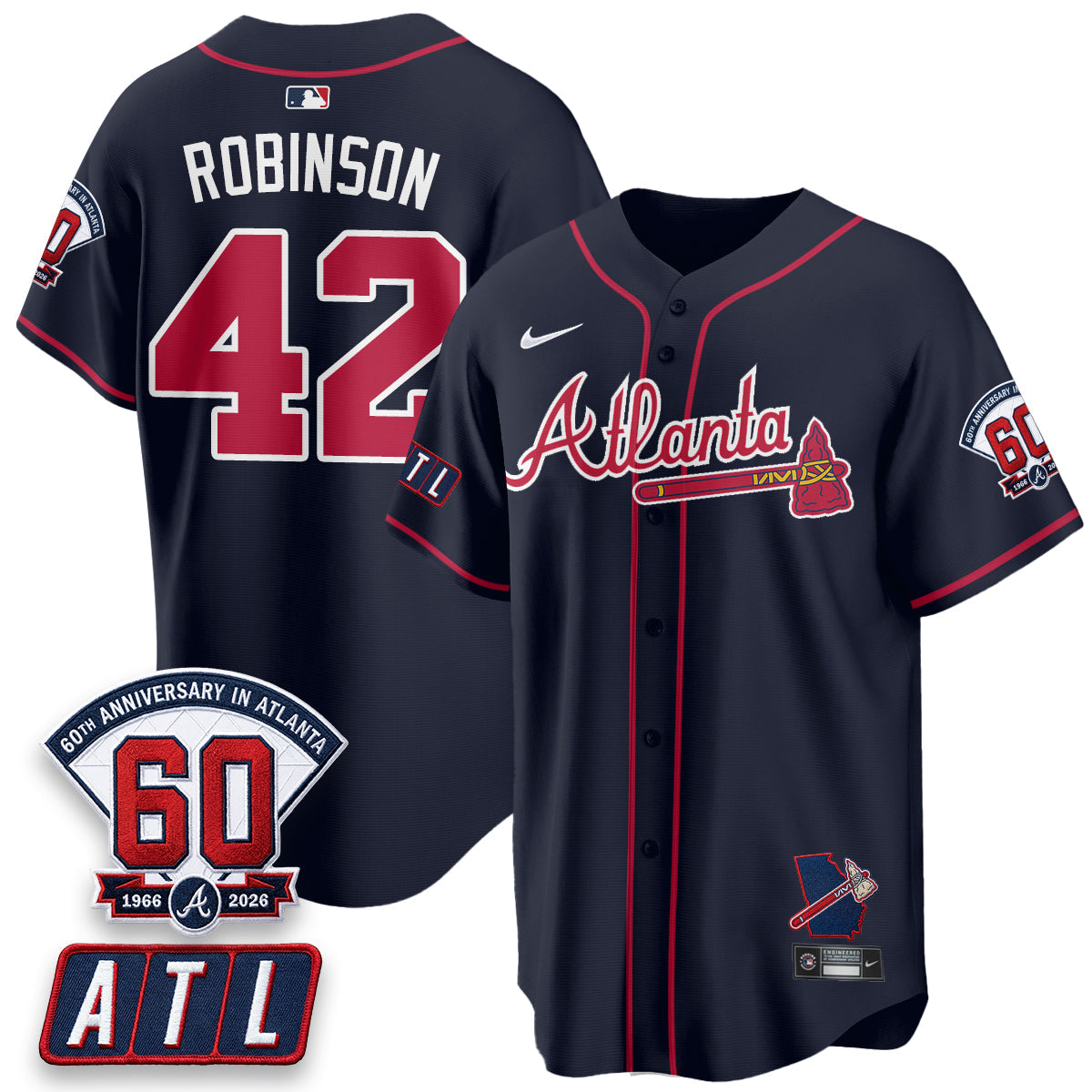 Atlanta Braves 2026 60th Anniversary Vapor Limited Jersey - All Stitched