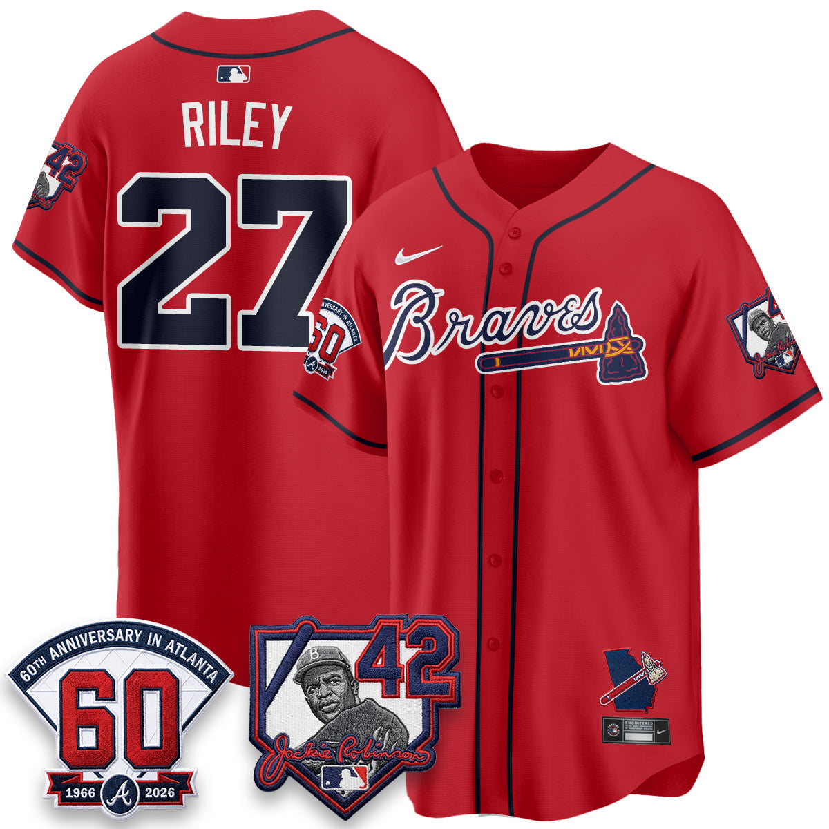 Atlanta Braves 2026 Jackie Robinson Day Vapor Limited Jersey - All Stitched