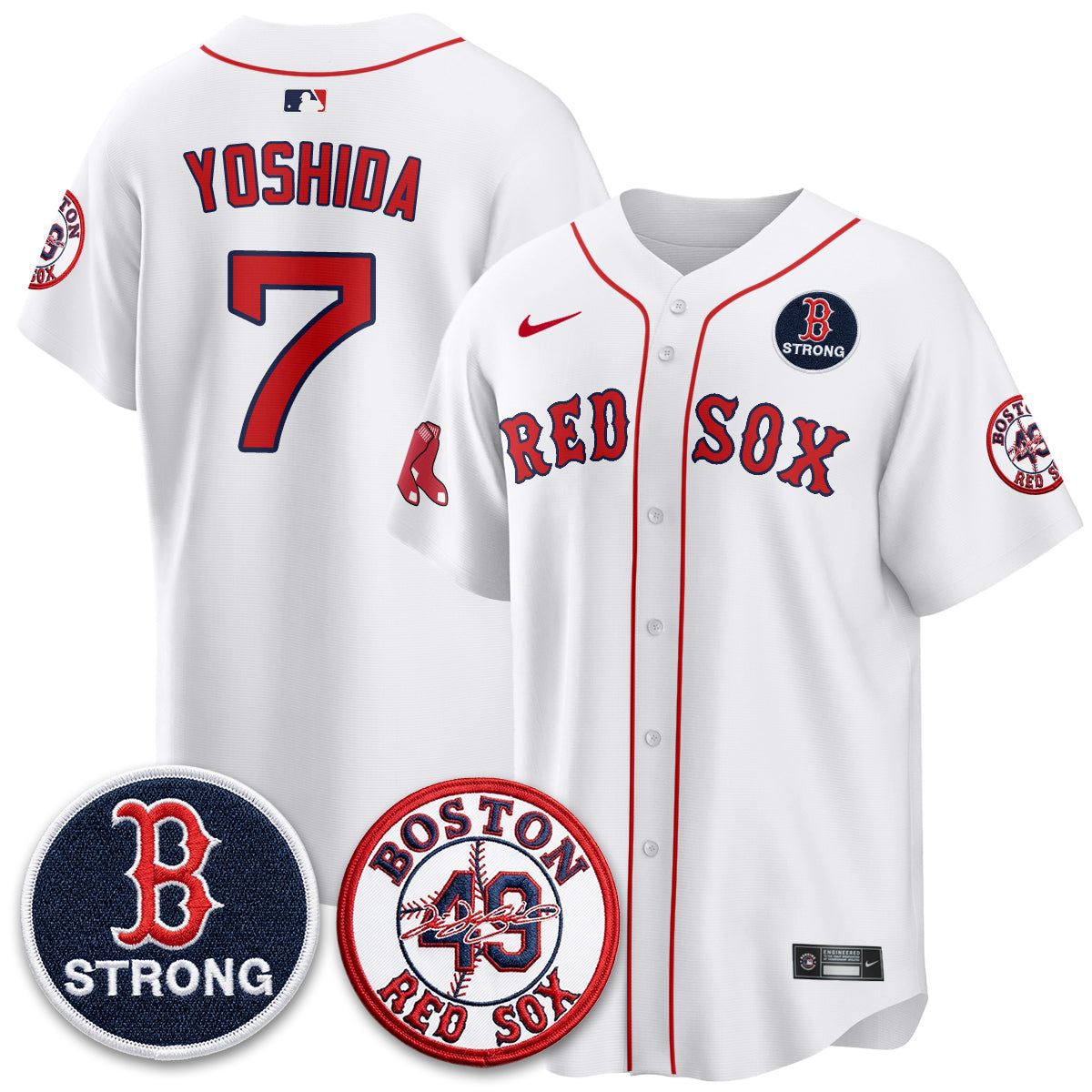 Boston Red Sox Tim Wakefield Memorial Patch Vaper Premier Limited Jersey - All Stitched V2