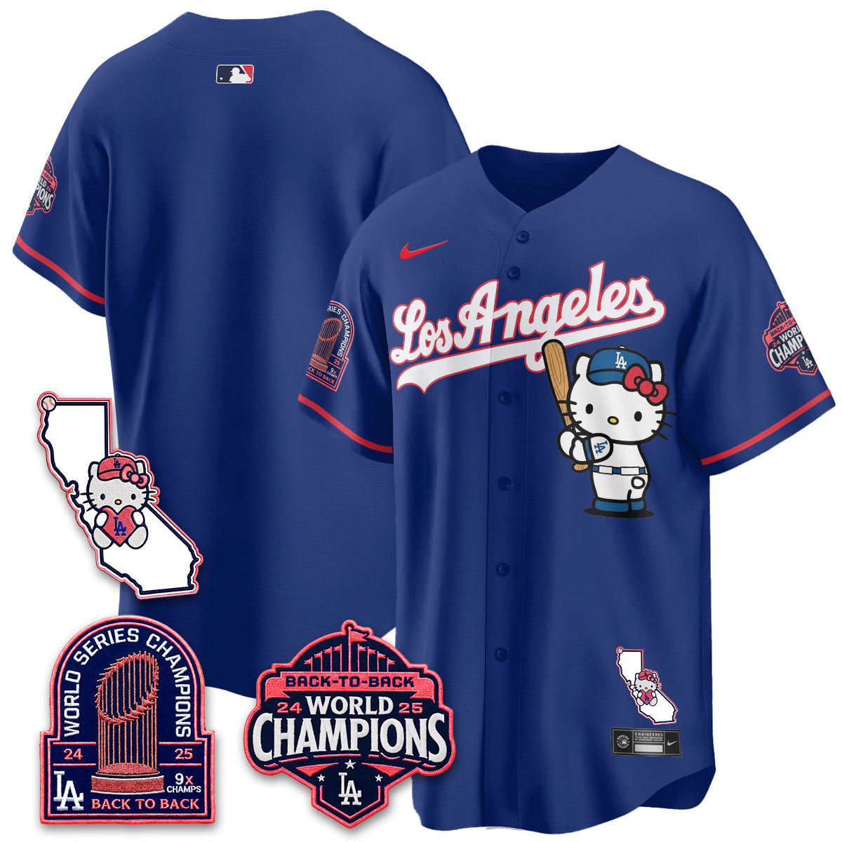Los Angeles Dodgers x Meow KT 2026 Vapor Jersey - All Stitched - V4