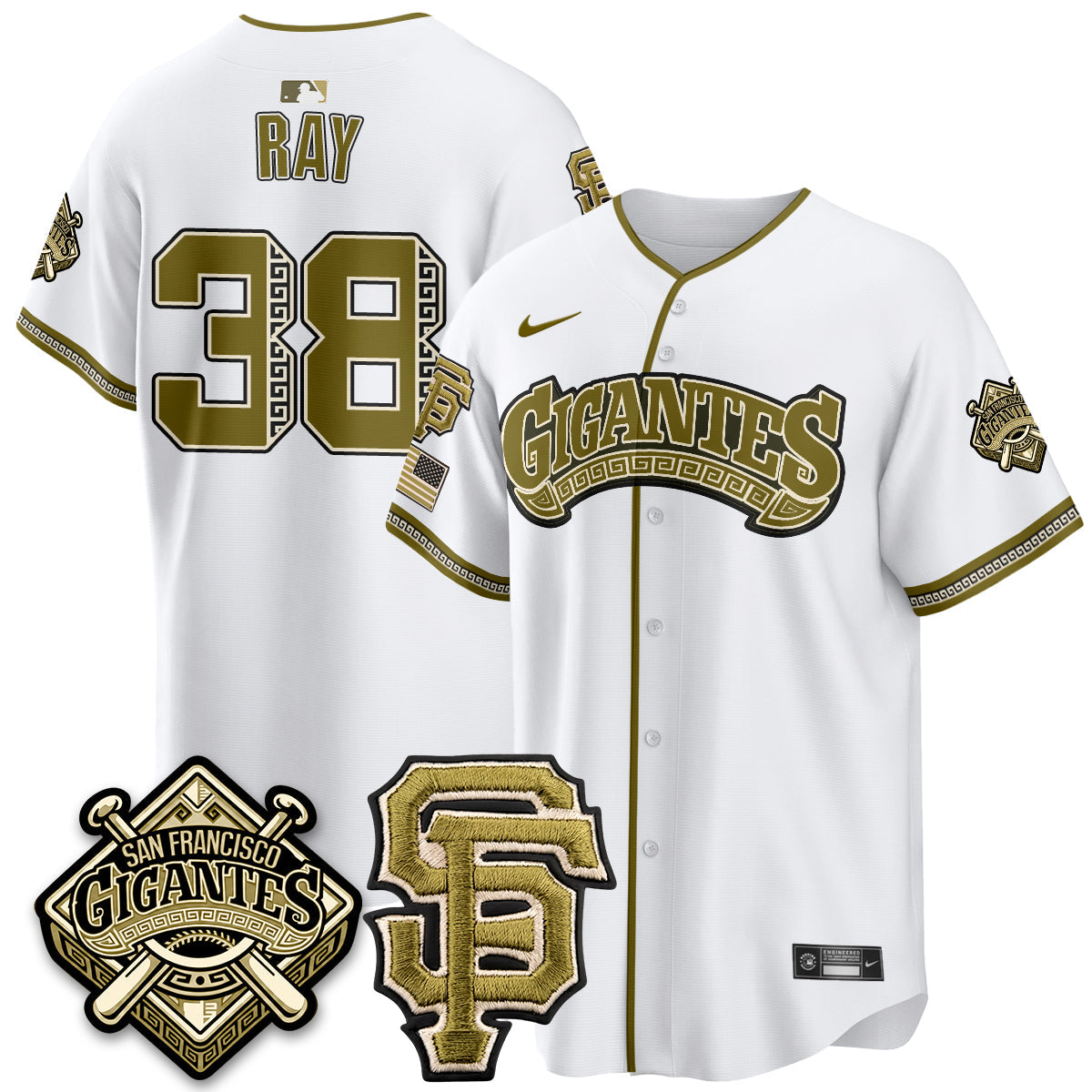San Francisco Giants New Era Olive 2026 Armed Forces Day Jersey - All Stitched