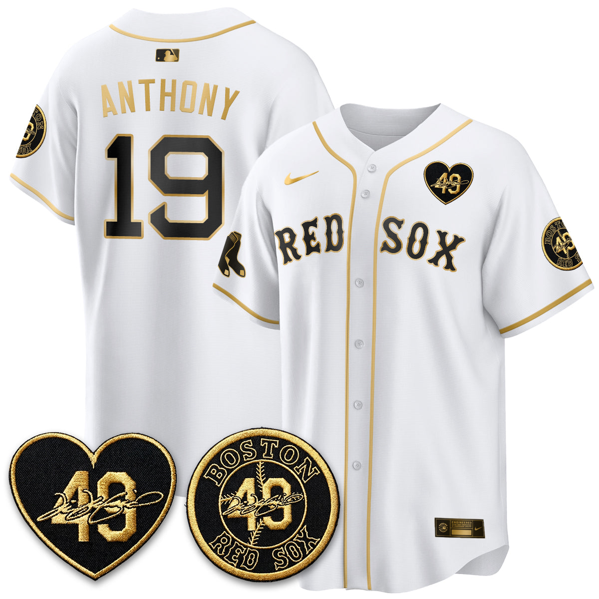 BOS Tim Wakefield Memorial Patch Vaper Premier Limited Jersey - All Stitched