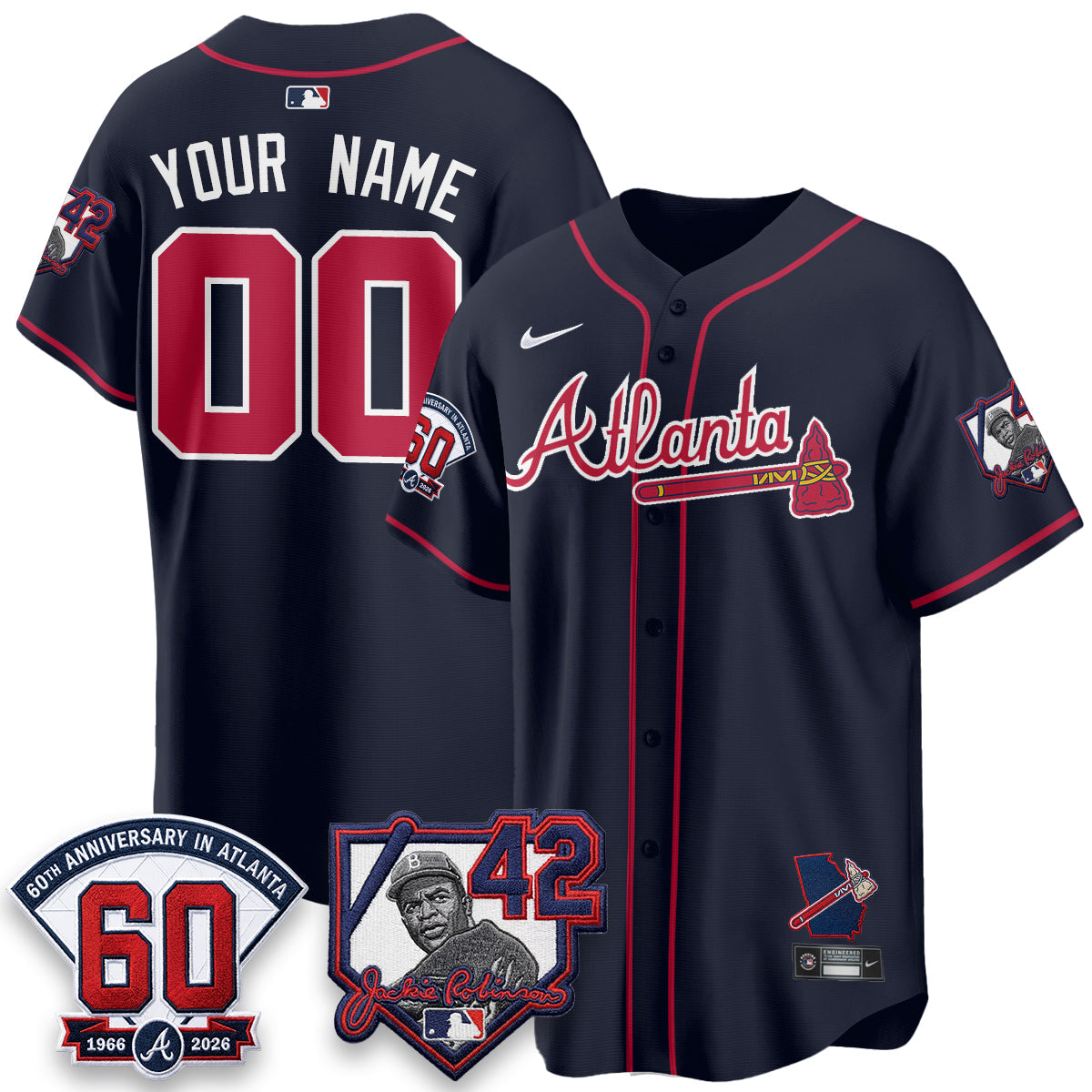 ATL 2026 Jackie Robinson Day Vapor Limited Custom Jersey - All Stitched