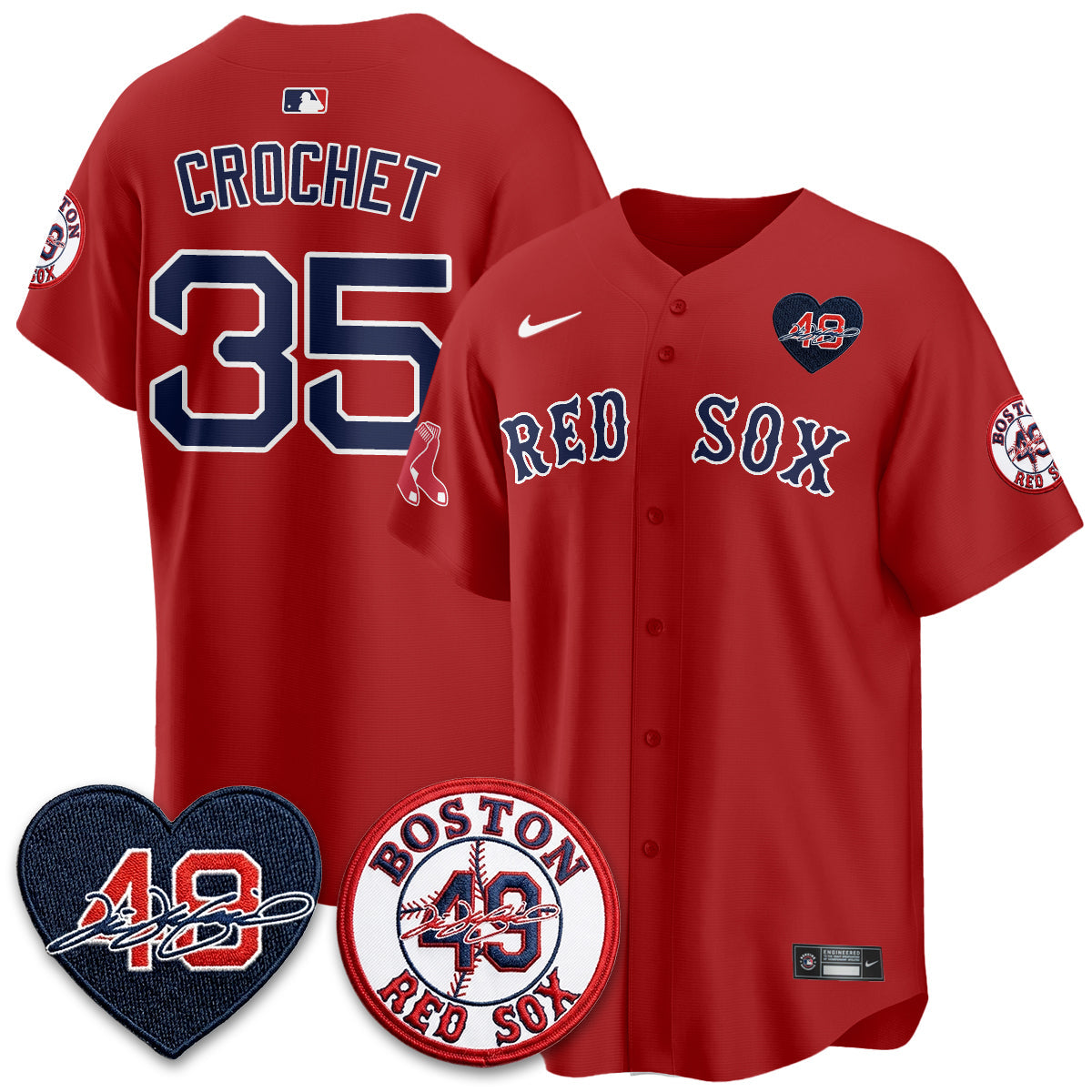 Boston Red Sox Tim Wakefield Memorial Patch Vaper Premier Limited Jersey - All Stitched