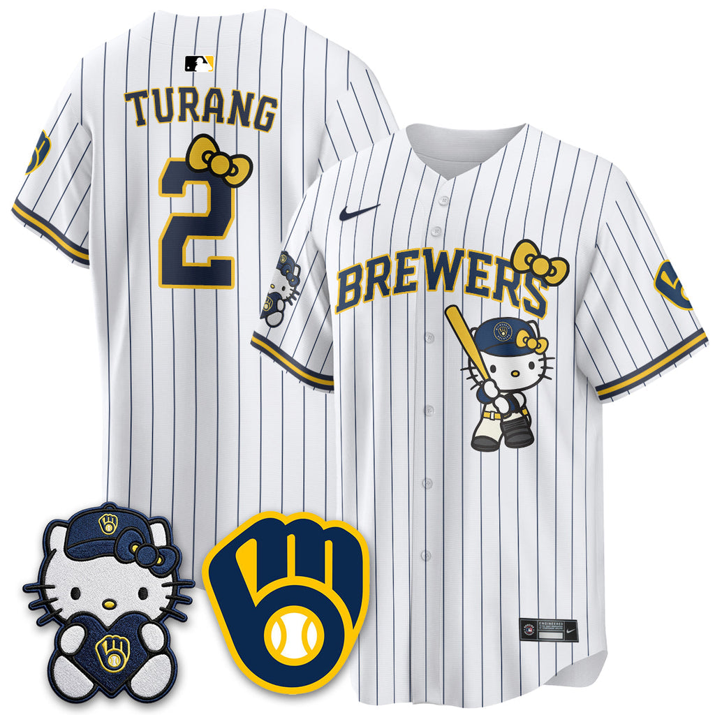Milwaukee Brewers Meow KT Night Vapor Limited Jersey - All Stitched