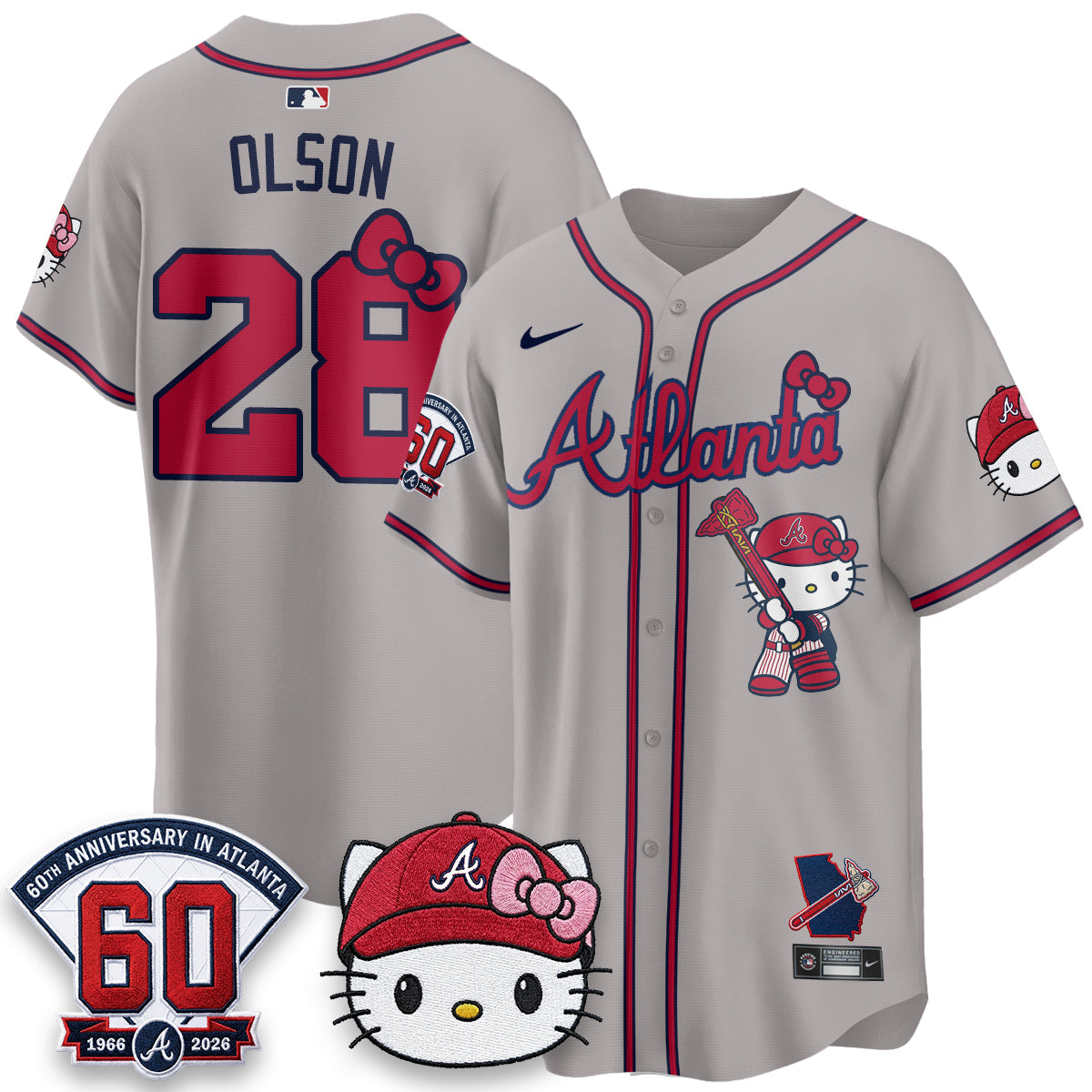 Atlanta Braves x Meow KT 2026 Vapor Limited Jersey - All Stitched