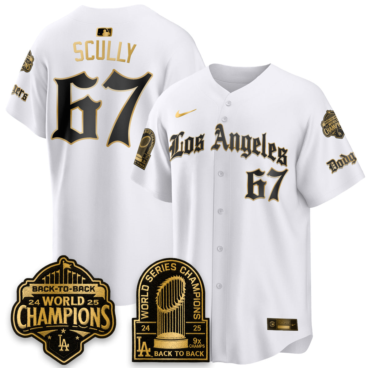 LAD WS Champions Back 2 Back Patch Vapor Premier Limited Gothic Edition Jersey - All Stitched