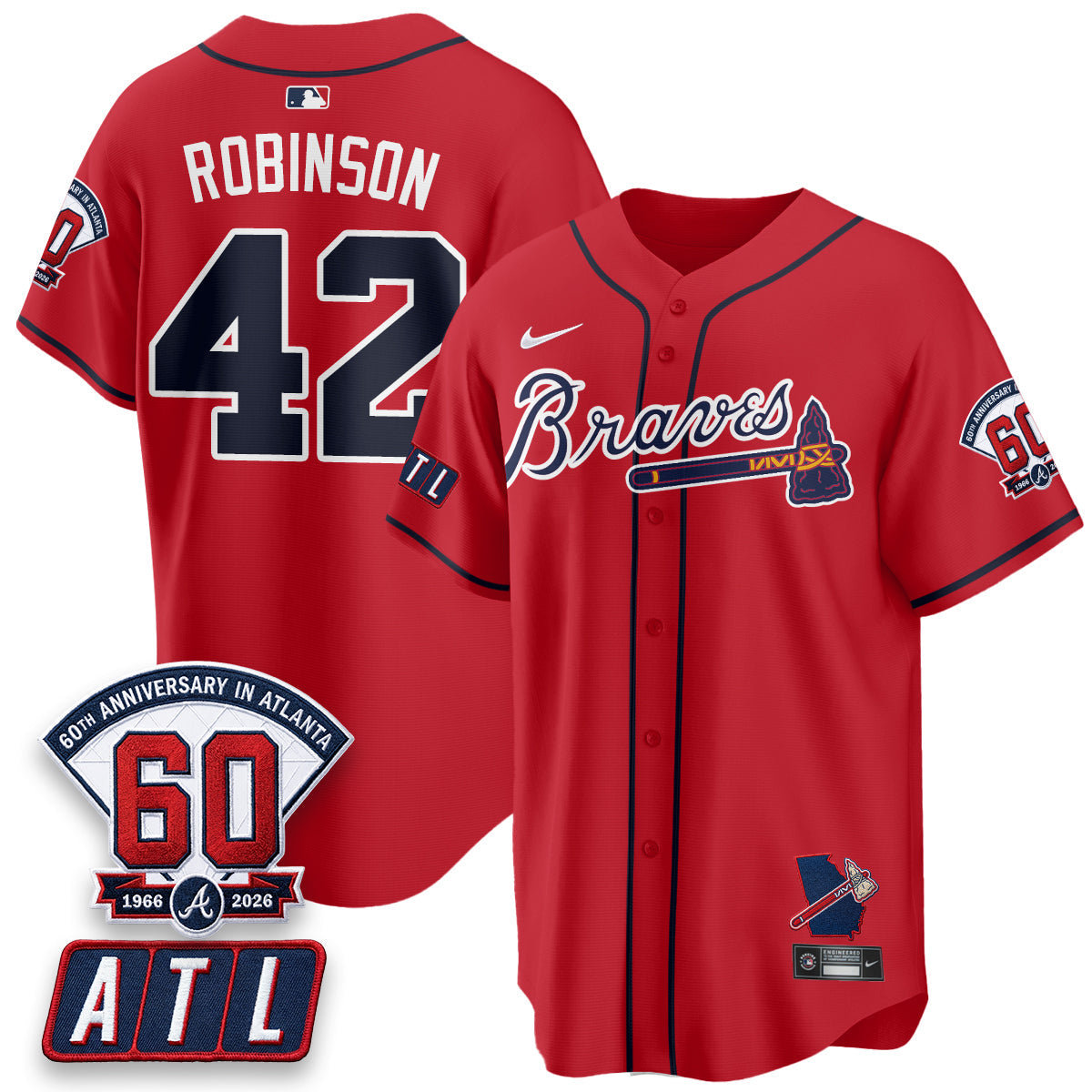 Atlanta Braves 2026 60th Anniversary Vapor Limited Jersey - All Stitched