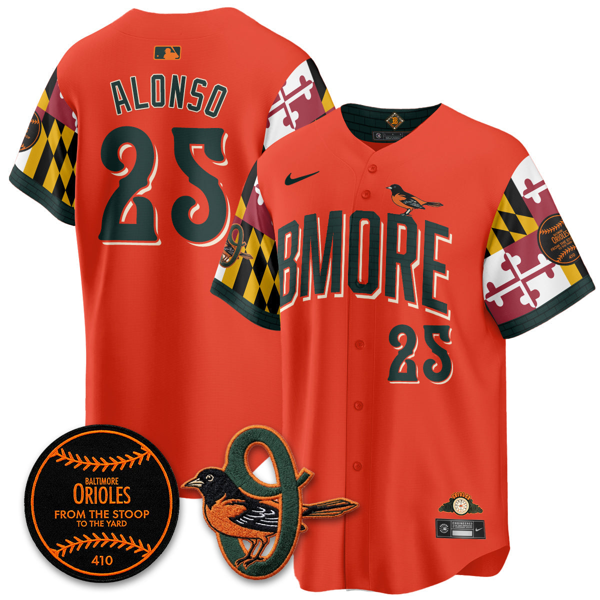 Baltimore Orioles x Maryland State Flag 2026 Vapor Jersey - All Stitched