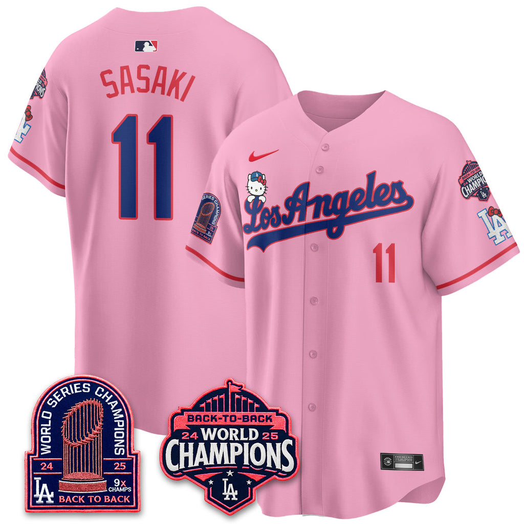 Los Angeles Dodgers x Hello Kitty Night 2026 Vapor Jersey - All Stitched - V2