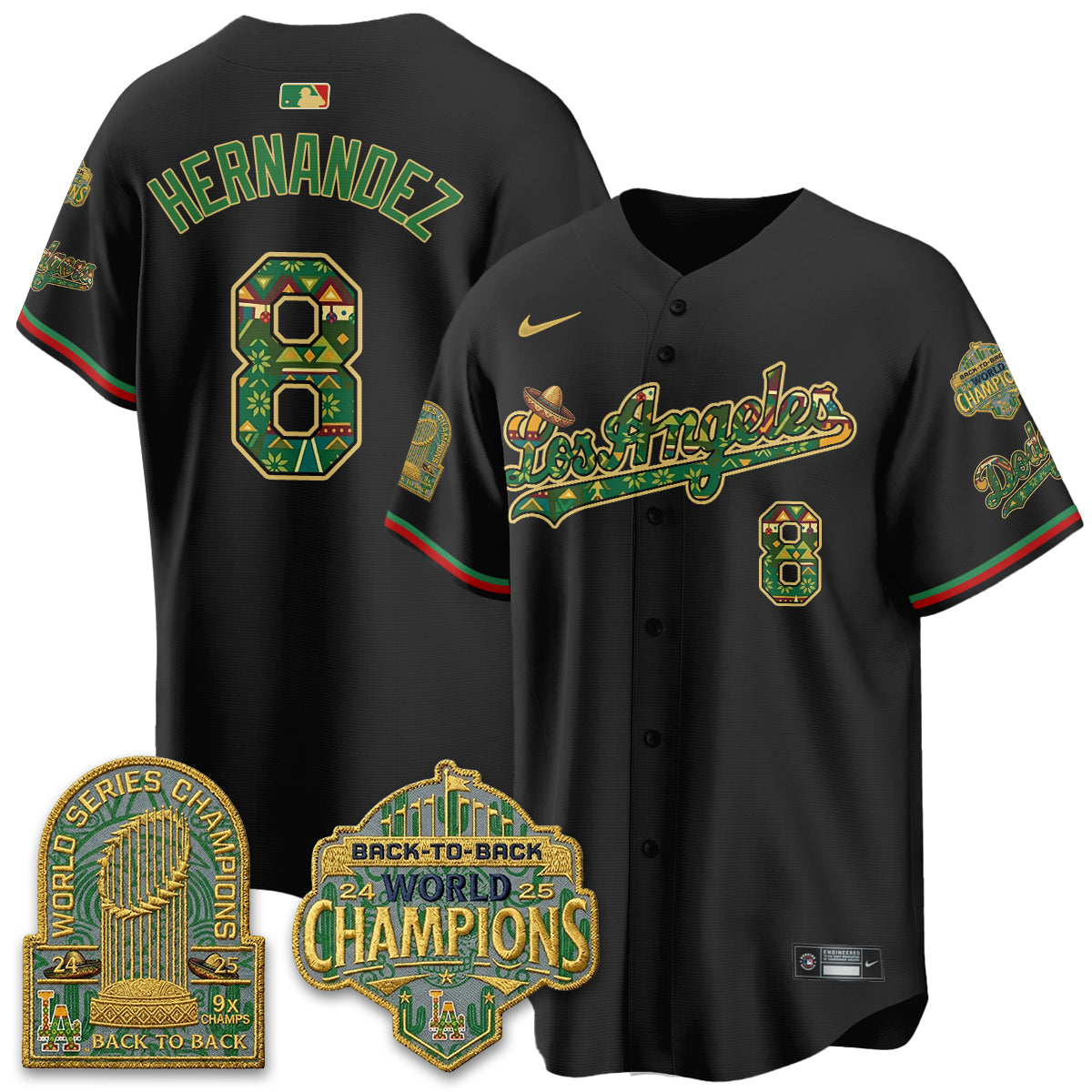 Los Angeles Dodgers x Mexican Heritage âLetâs Fiesta!â 2026 Limited Vapor Jersey - All Stitched