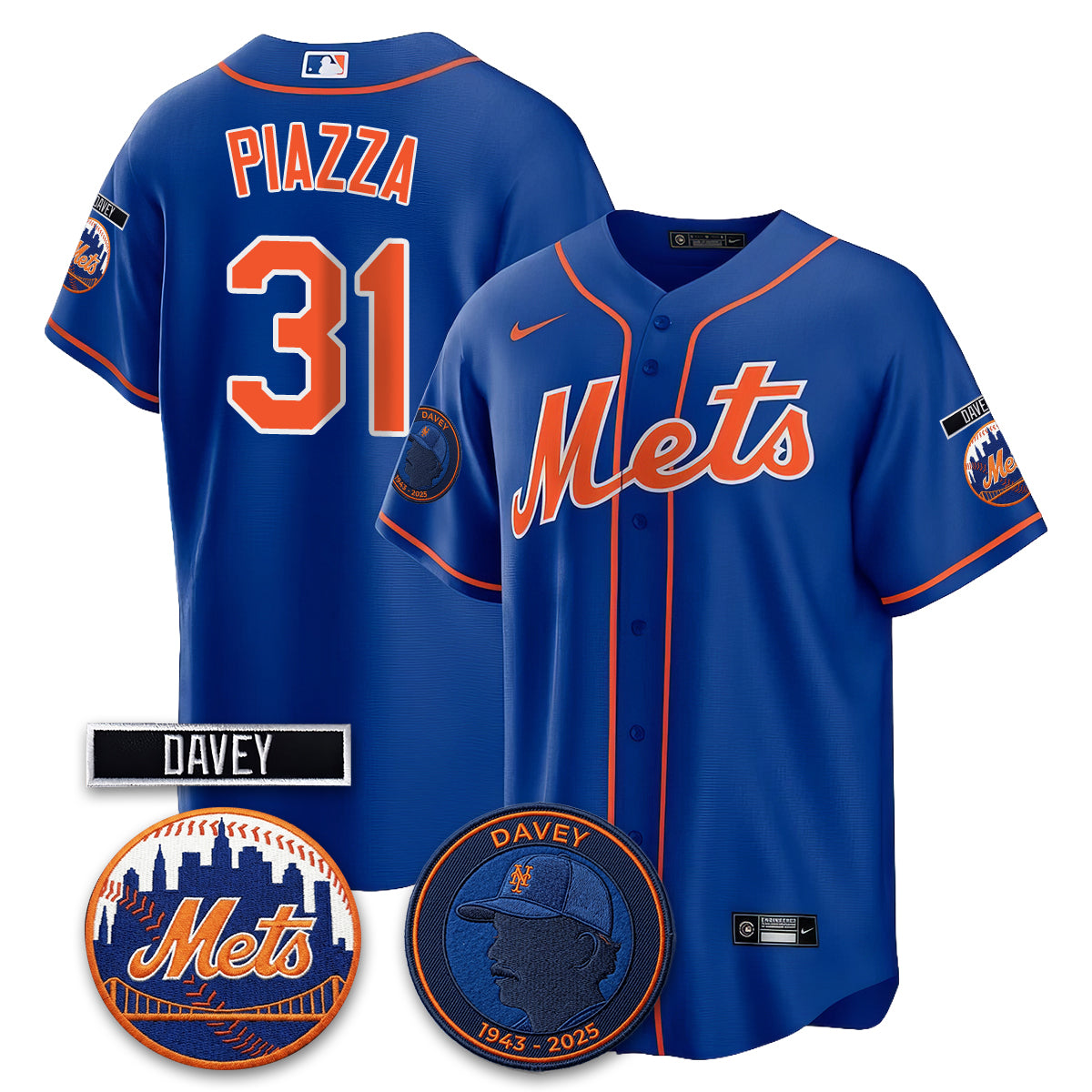 New York Mets 2026 Davey Johnson In Memoriam Vapor Limited Jersey - All Stitched