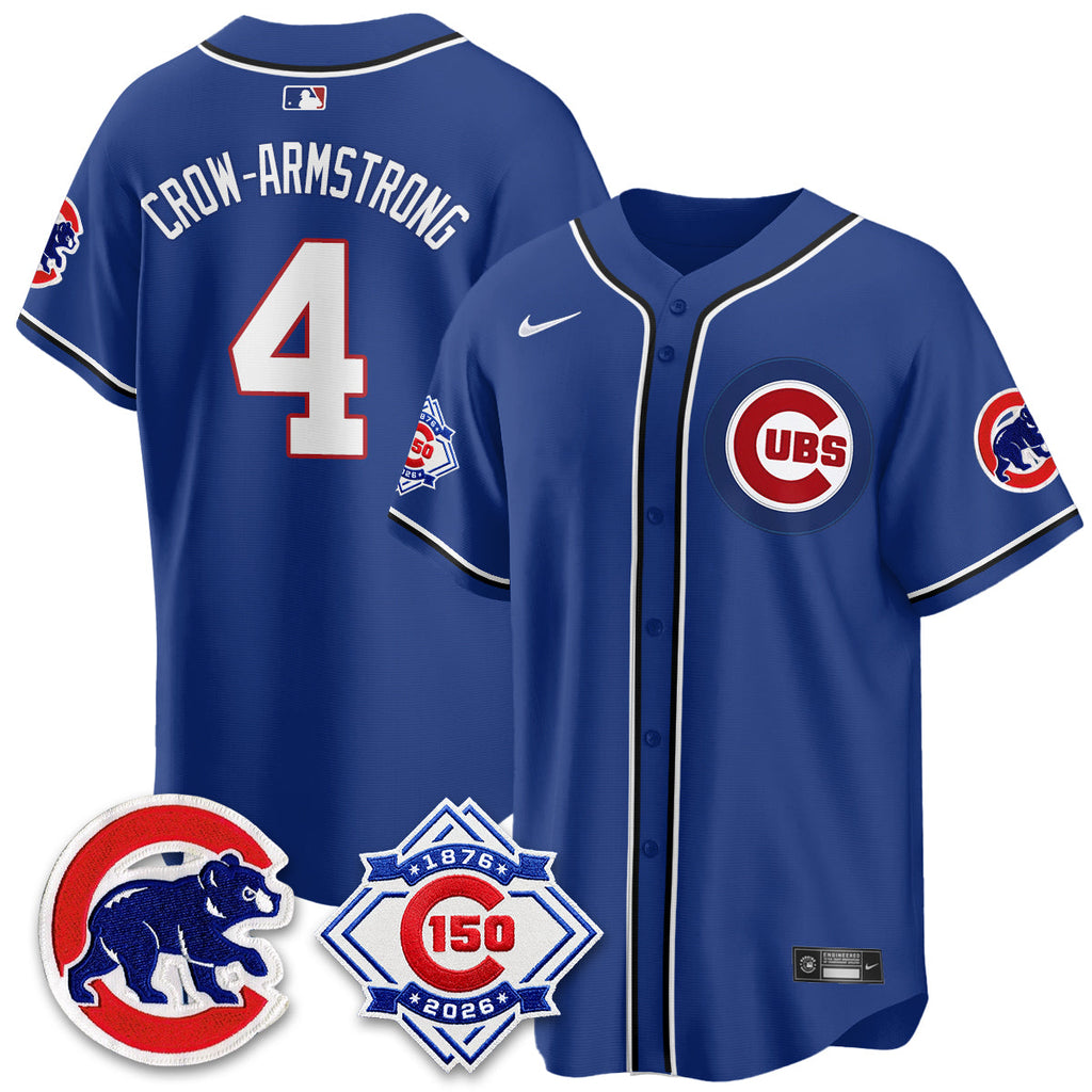 Chicago Cubs 150th Anniversary Black Out Style Vapor Premier Limited Jersey - All Stitched