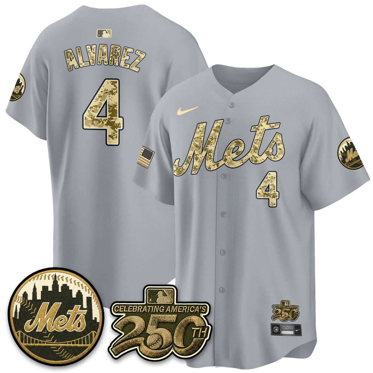 New York Mets Armed Forces Day Vapor Premier Limited Jersey - All Stitched V2