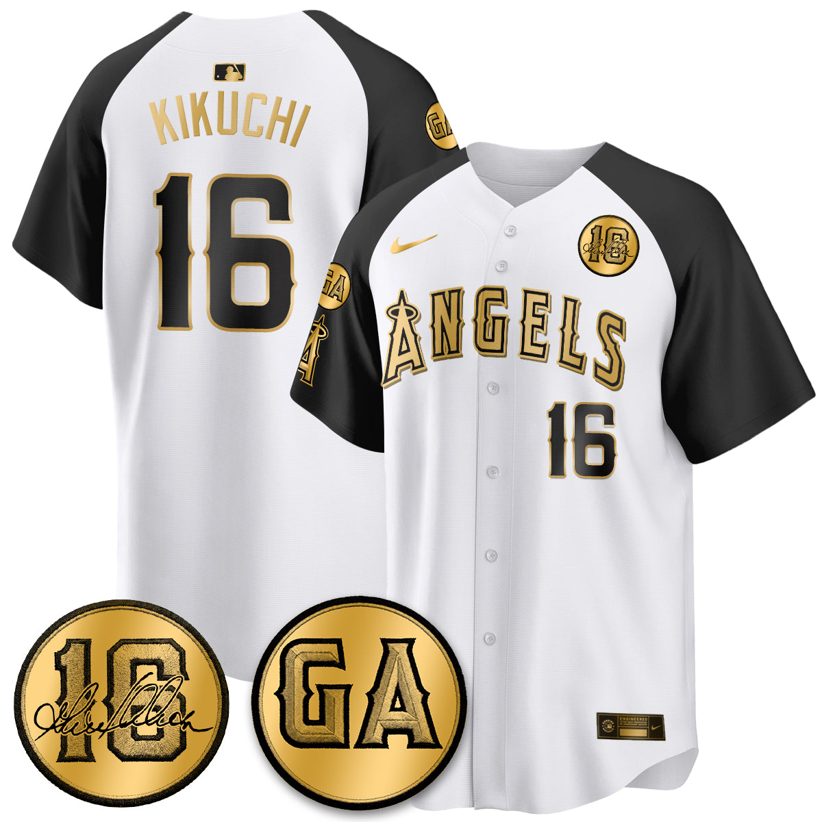 Los Angeles Angels Garret Anderson Tribute Patch Vapor Jersey - All Stitched V2