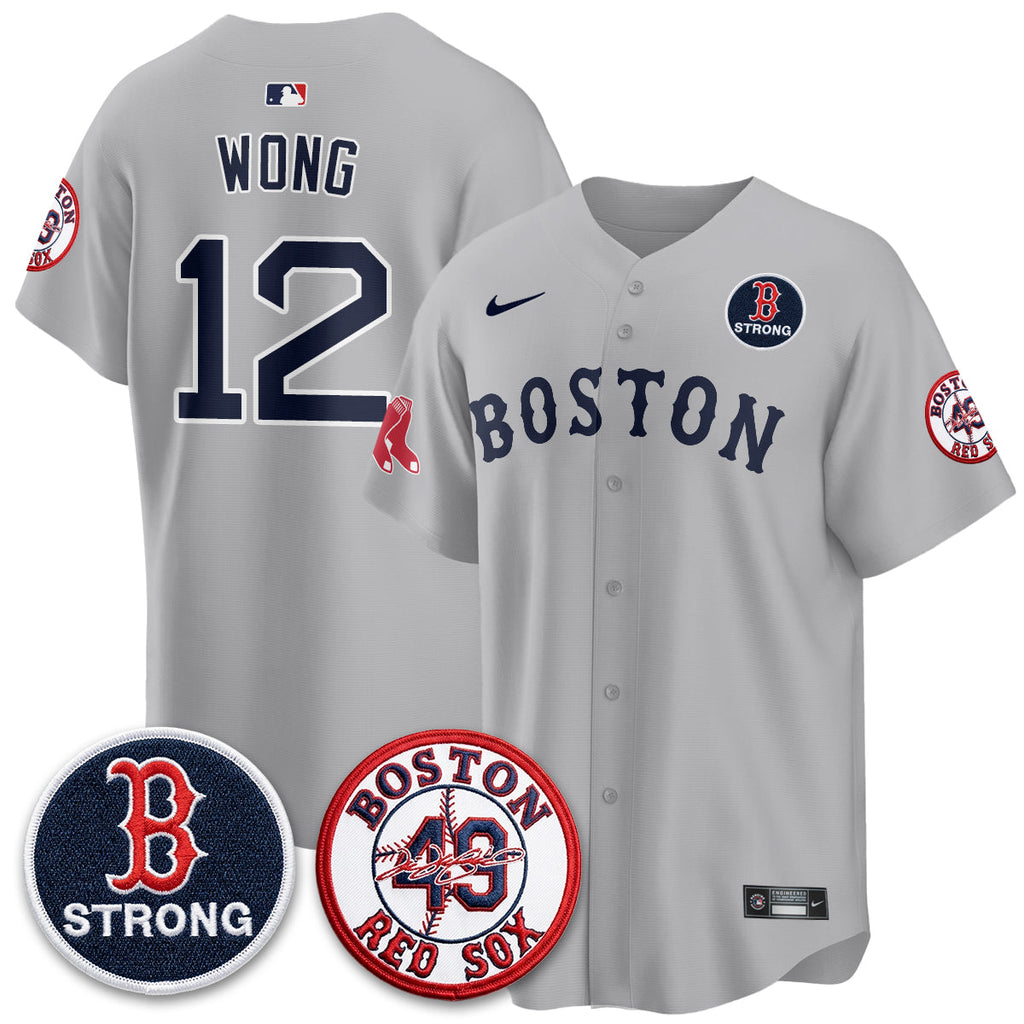 Boston Red Sox Tim Wakefield Memorial Patch Vaper Premier Limited Jersey - All Stitched V2