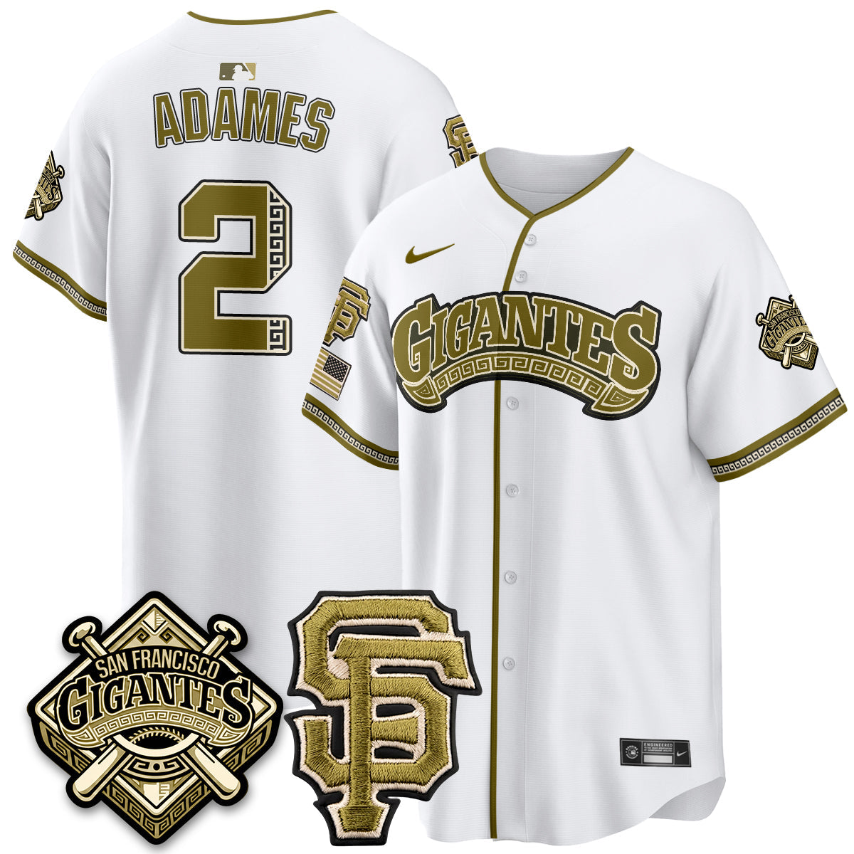 San Francisco Giants New Era Olive 2026 Armed Forces Day Jersey - All Stitched
