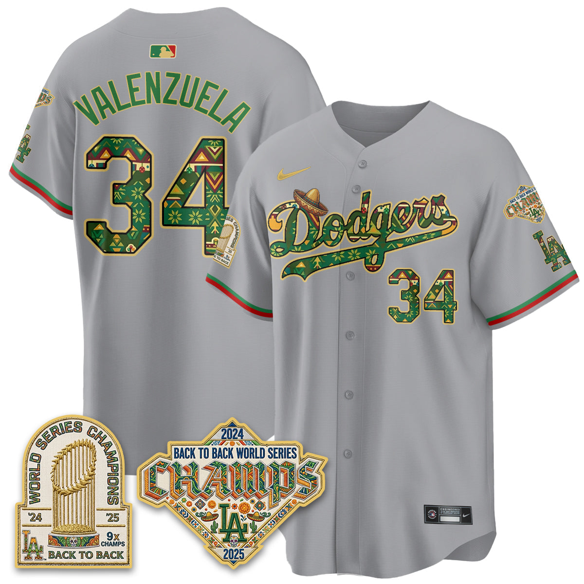 Los Angeles Dodgers x Mexican Heritage 2026 Limited Vapor Jersey - All Stitched