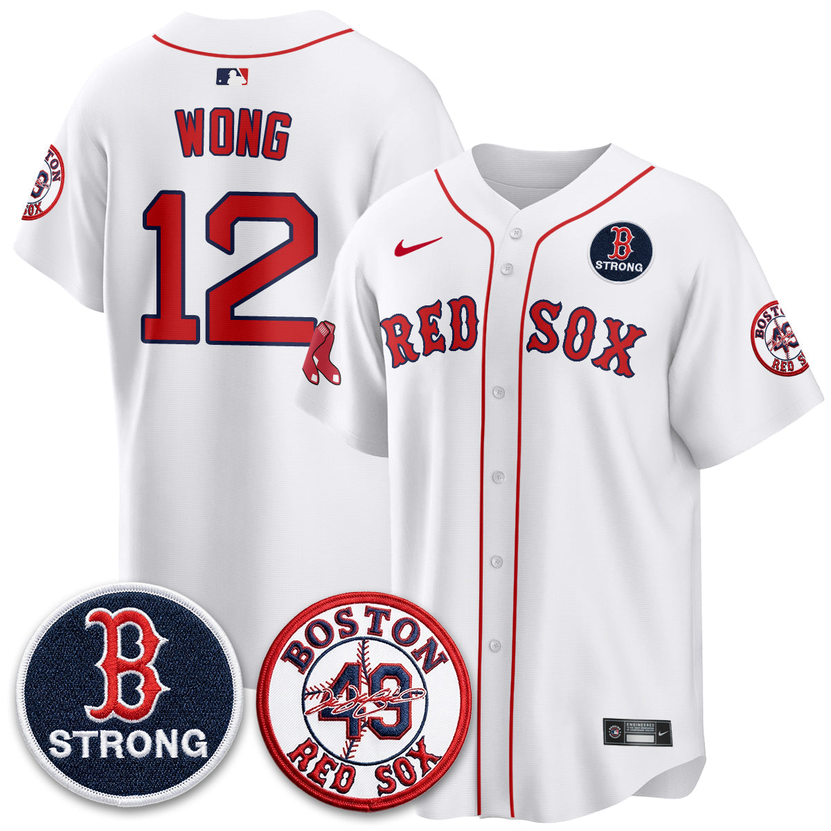 Boston Red Sox Tim Wakefield Memorial Patch Vaper Premier Limited Jersey - All Stitched V2