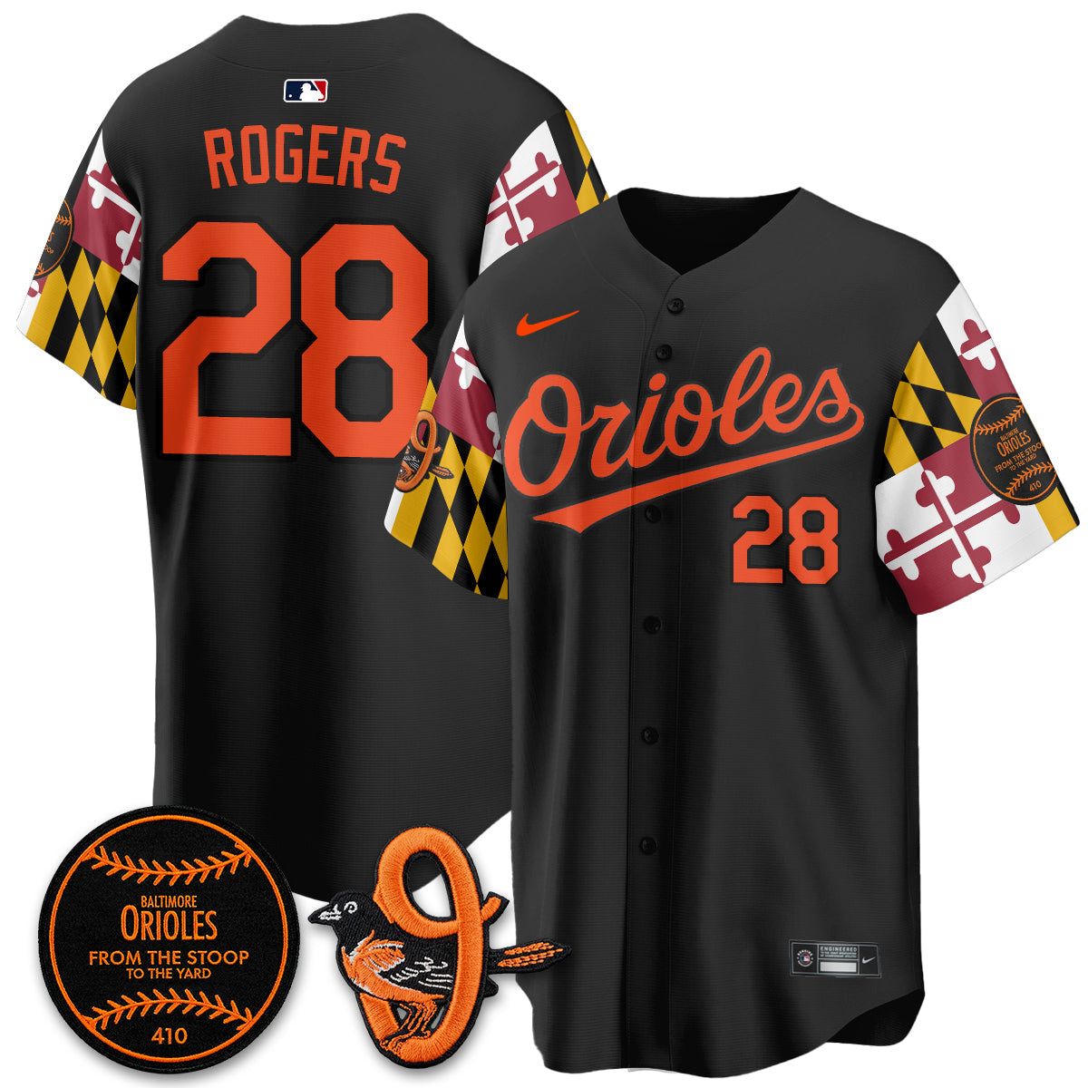 Baltimore Orioles 2026 x Maryland State Flag Vapor Jersey - All Stitched V2
