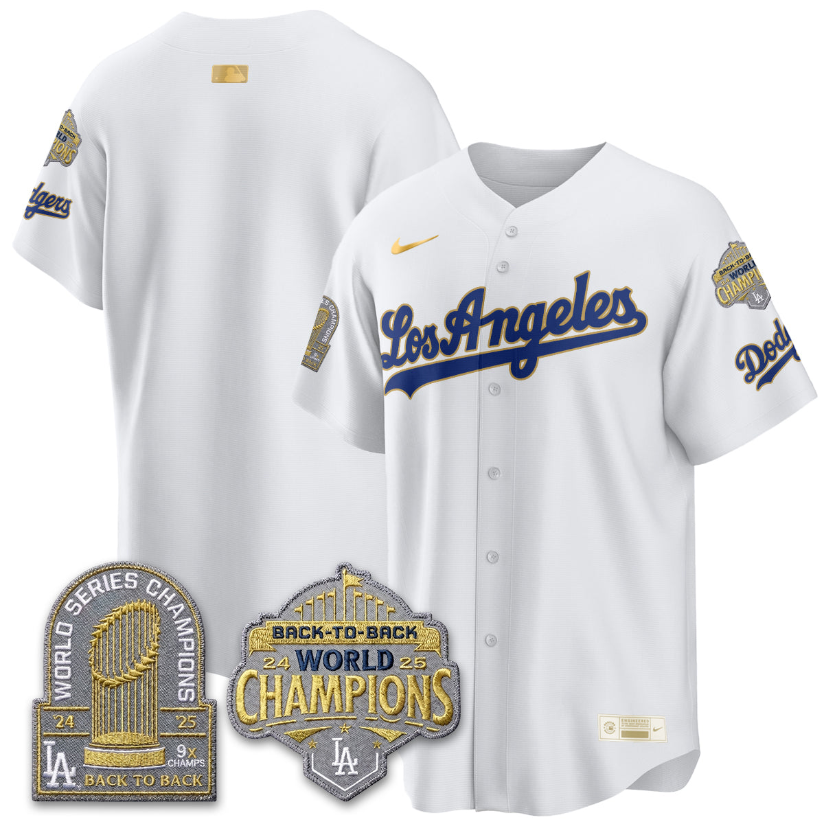 LAD Gold Collection Limited Gold Jersey - 9x & B2B Champs - Stitched