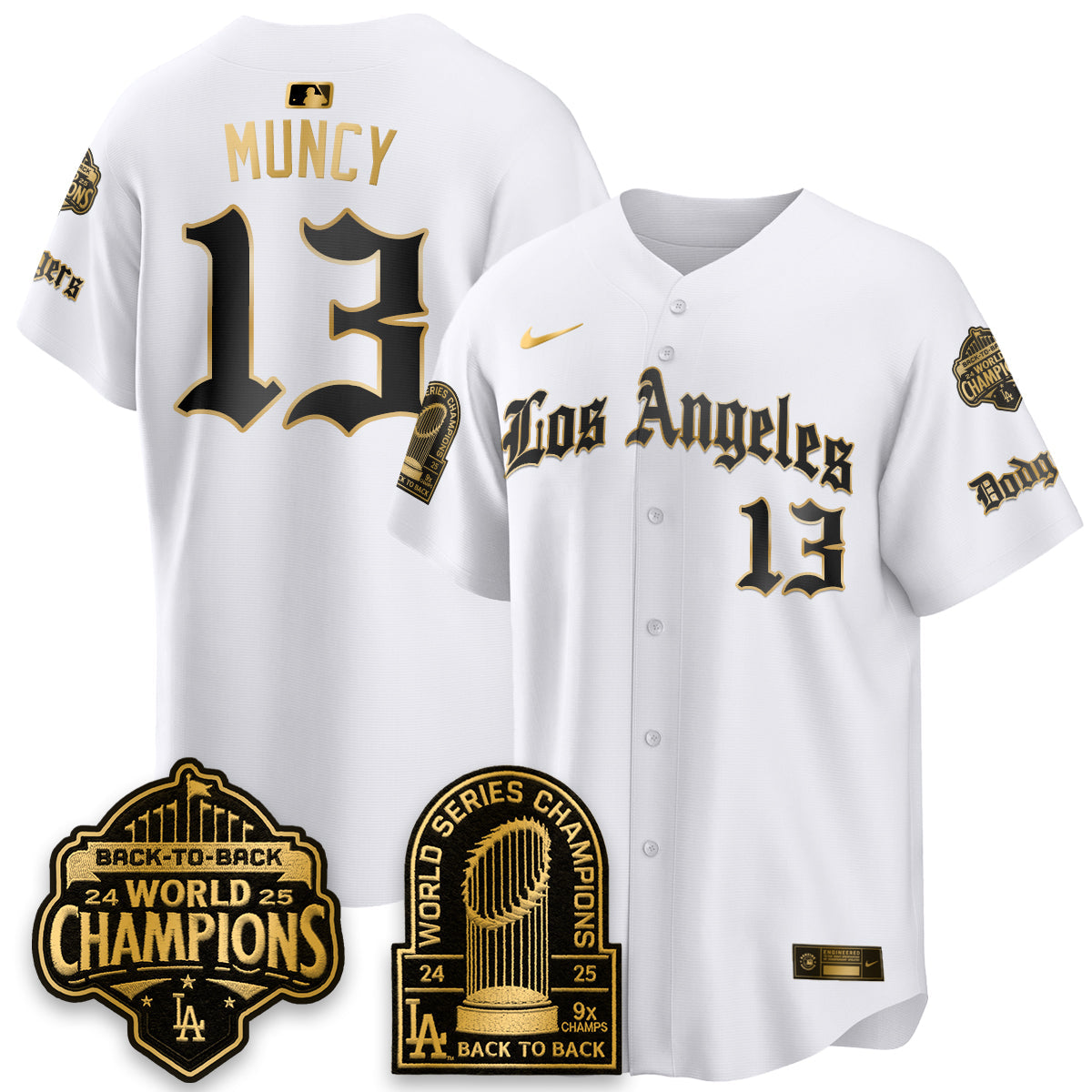 LAD WS Champions Back 2 Back Patch Vapor Premier Limited Gothic Gold Edition Jersey - Stitched