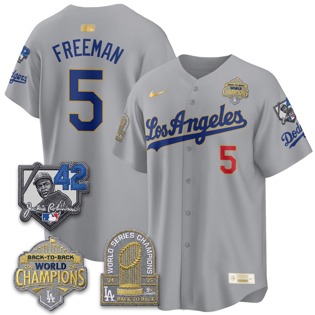Los Angeles Dodgers 2026 New Era Gold Collection Vapor Limited Jersey - B2B Champs - All Stitched