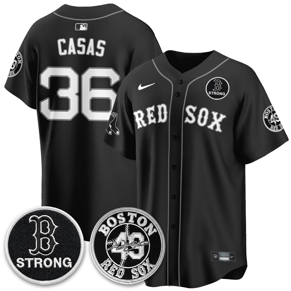 Boston Red Sox Tim Wakefield Memorial Patch Vaper Premier Limited Jersey - All Stitched V2