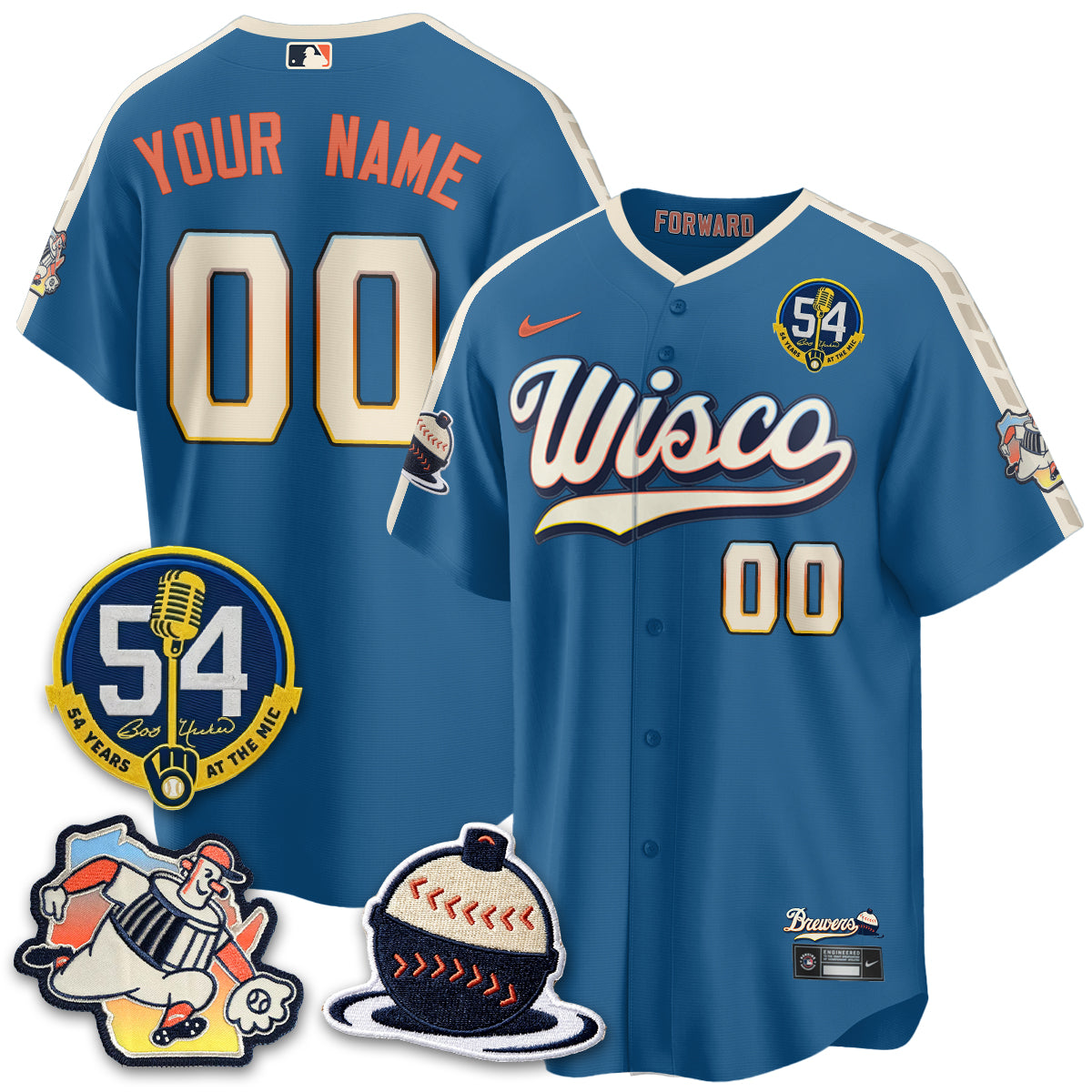 MIL 2026 City Connect Bob Uecker Vapor Limited Custom  Jersey - All Stitched V1