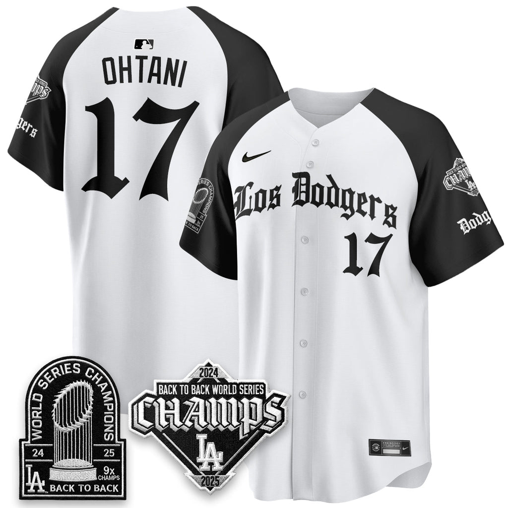 Los Angeles Dodgers World Series Champions B2B Patch Vapor Premier Limited Gothic Edition Jersey - All Stitched