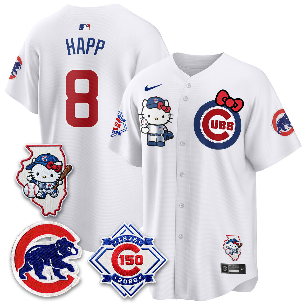 Chicago Cubs x Meow KT Vapor Premier Limited Jersey - All Stitched V2