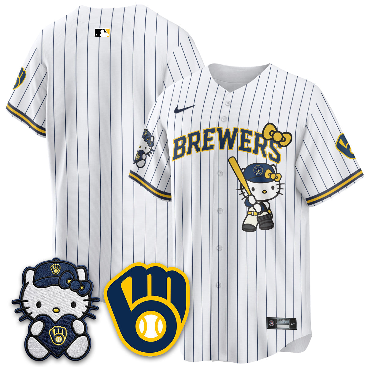 Milwaukee Brewers Meow KT Night Vapor Limited Jersey - All Stitched