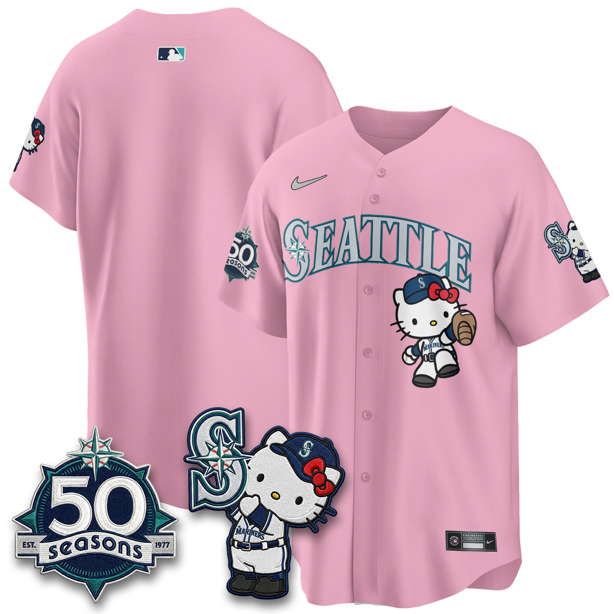 Seattle Mariners x Meow KT Night Limited Jersey - All Stitched V2