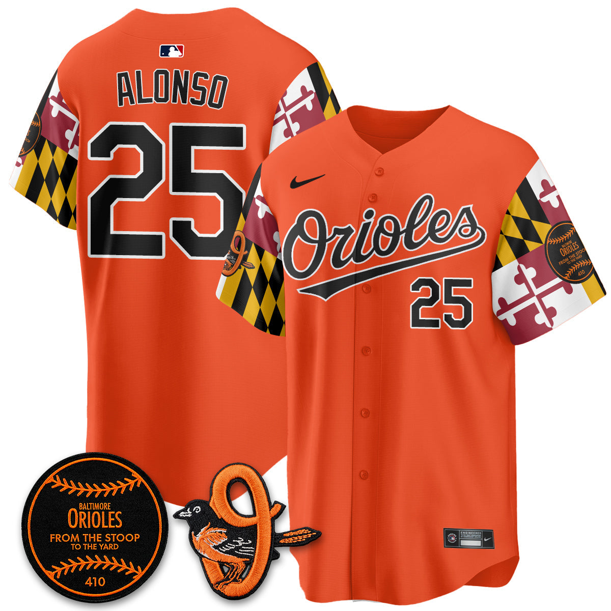 Baltimore Orioles 2026 x Maryland State Flag Vapor Jersey - All Stitched V2