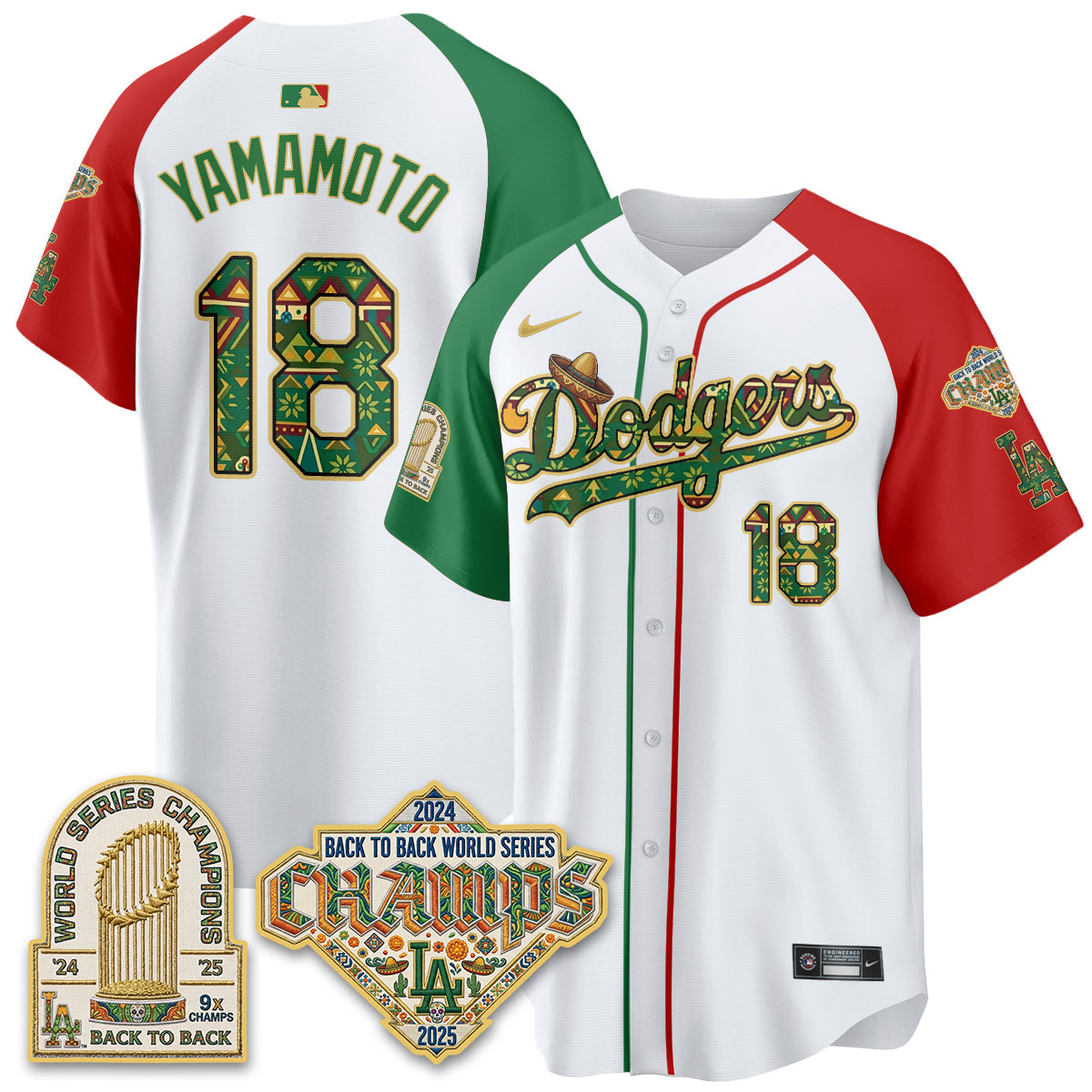 Los Angeles Dodgers x Mexican Heritage 2026 Limited Vapor Jersey - All Stitched